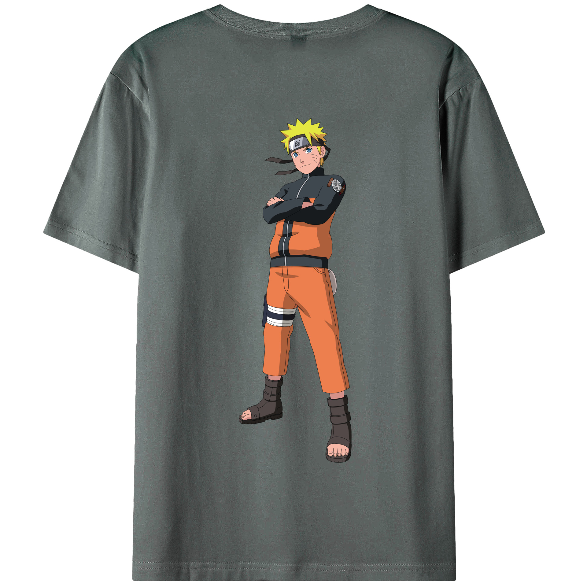 （画像用） NARUTO -ナルト- うずまき ナルト Uzumaki Naruto 綿100％半袖Tシャツ（背面プリント）